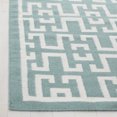 thumbnail image 6 of SAFAVIEH Dhurrie Waverly Geometric Moroccan Wool Area Rug, Seafoam/Ivory, 3' x 5', 6 of 10