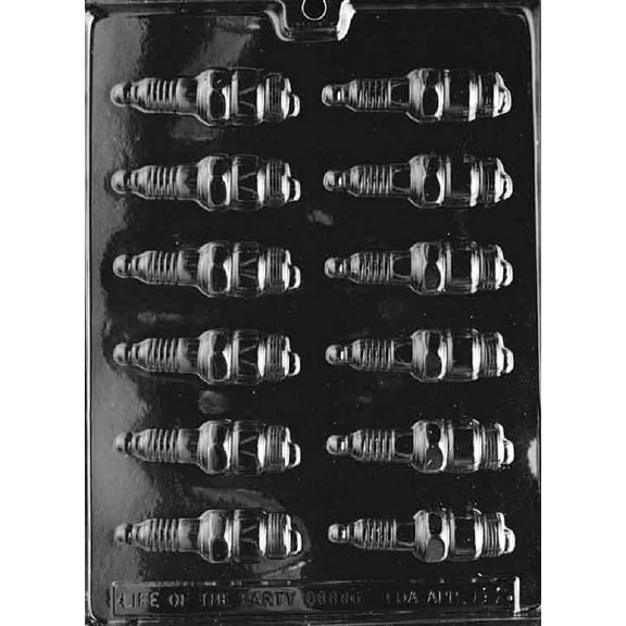 Grandmama's Goodies D012 Spark Plug Chocolate Candy Soap Mold with Exclusive Molding Instructions