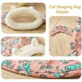 thumbnail image 5 of Cat Sleeping Bag for Indoor Cats, Cat Winter Sleeping Bag, Winter Cat Sleeping Bag, 360° Warm Semienclosed Soft Plush Large Cat Sack Cat Bed with Cave for Cats 6-8kg (Blue-M), 5 of 7