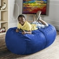 thumbnail image 4 of Jaxx Sofa Saxx 4-Foot Bean Bag Lounger for Kids & Teens, Blueberry, 4 of 6