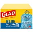 thumbnail image 1 of 50 Trash Bags. Tall 45 Litres - Blue Recycling Bags, 1 of 2