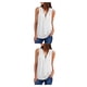 thumbnail image 3 of Minnieouse Tops de primavera y verano para mujer, camisa informal con cremallera, ropa con cuello en V, chaleco de gasa, blusa para esposas, hijas, Type1 NO1 Minnieouse CBP220798, 3 of 5