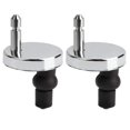 thumbnail image 1 of 2 piezas de fijaciones con bisagras para asiento de inodoro, bisagras de liberación rápida, fijaciones de bisagra para asiento de inodoro, con tornillos de goma de repuesto, 1 of 4