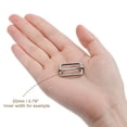 thumbnail image 4 of Deslizantes Hebillas, 40uds 4 Tamaños Metal Rectángulo Tri-deslizante Deslizamiento Hebilla Rodillo Pasador Hebilla Ajustador para Cinturón Bolso DIY Accesorios (Plateado Tono), 4 of 5