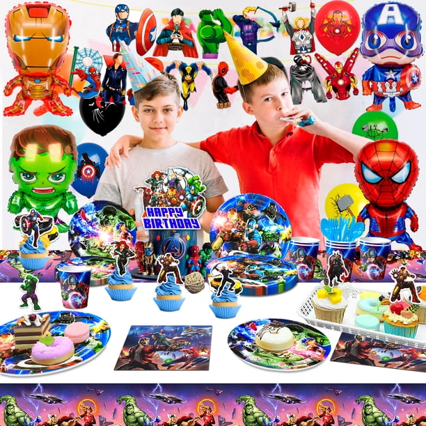 Kit Décoration Anniversaire Thème Dog Man - Ballons, Assiettes, Bannière, Topper Gâteau - Neuf