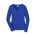 thumbnail image 4 of Port & Company Ladies Long Sleeve Fan Favorite V-Neck Tee, 4 of 5