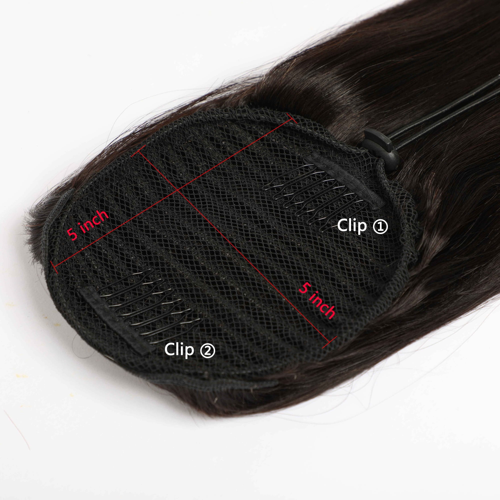 10-22" Straight Drawstring Ponytail Human Hair Ponytail Extensions Brazilian Remy Hair Clips In Straight Ponytail Hair Pieces for Black Women