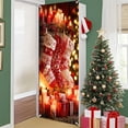 thumbnail image 6 of CREATITOY 35.4×70.8 Inches Christmas Door Cover Curtain Holiday Door Wall Decoration for Xmas Home Party Decorations Christmas Tree Xmas Family plies, 6 of 7