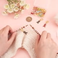 thumbnail image 3 of 16Pcs Alloy Enamel Awareness Ribbon Stitch Markers 8 Colors Awareness Marker Charms Locking Stitch Marker with Lobster Claw Clasps for Knitting and Jewelry Making, 3 of 6