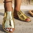 thumbnail image 5 of Summer Slippers for Women Open Toe Slip On Flat Slides Sandals Summer Casual Women Beach Fashion Slippers Lazy Shoes, 5 of 7