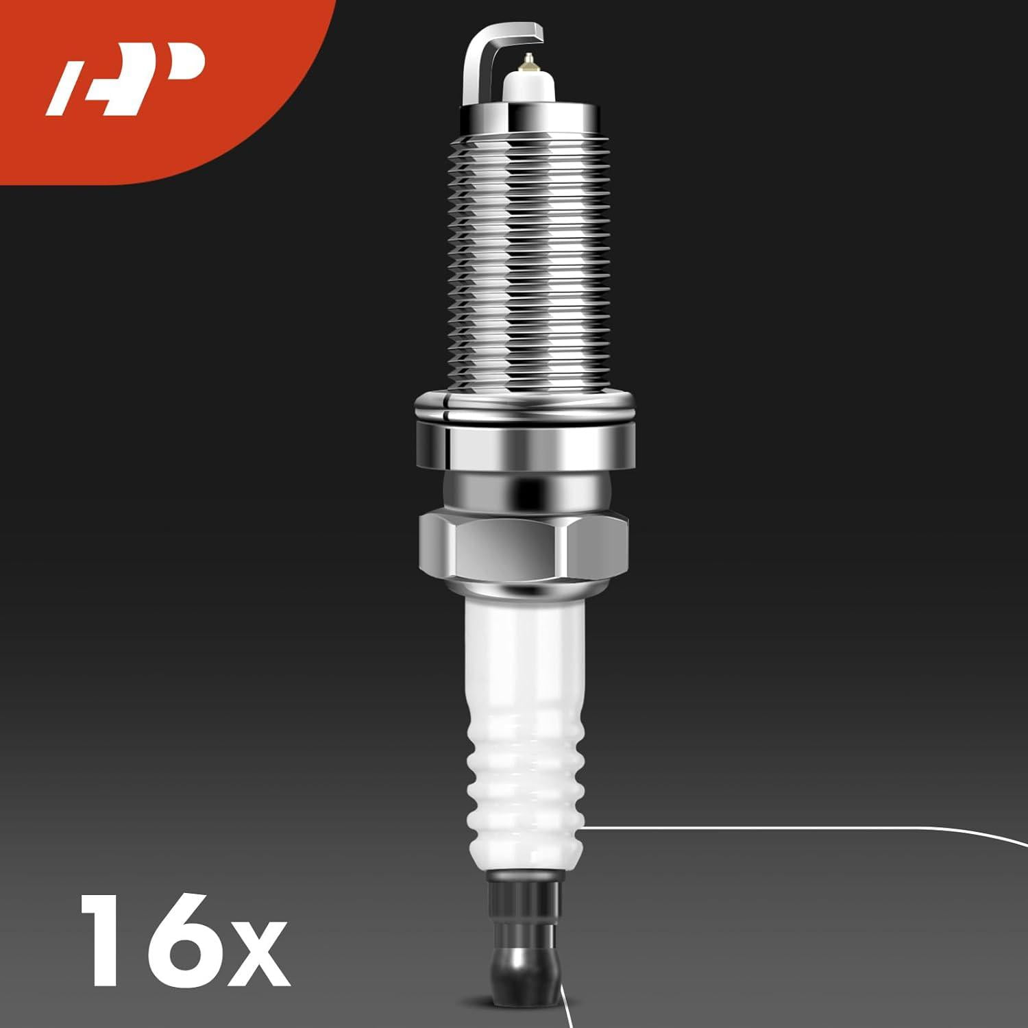A-Premium 8x (Black) Ignition Coil Pack and 16x Iridium Spark Plugs Compatible with Dodge Ram 1500 2500 3500 Durango Challenger Charger & Jeep Grand Cherokee & Chrysler