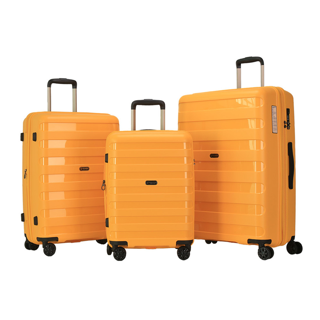 Ginza Travel 3 Piece Luggage Set Expandable PP Hardshell Hardside