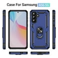thumbnail image 6 of Asuwish Compatible with Samsung Galaxy A56 5G Phone Case Tempered Glass Screen Protector Slim Magnetic Ring Holder Stand Hybrid Protective Cell Cover for A 56 Women Men Blue, 6 of 8