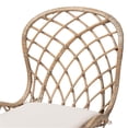 thumbnail image 4 of Baxton Studio Sabelle Brown Teak Wood and Greywashed Rattan Dining Chair, 4 of 9