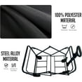 thumbnail image 2 of OVENTE Collapsible Foldable Wagon with 220lbs Weight Capacity, Heavy Duty Fabric and Metal Frame, Portable Folding Utility Cart for Grocery Shopping, Outdoor Sports, Beach and Camping, Black WFU011B, 2 of 7