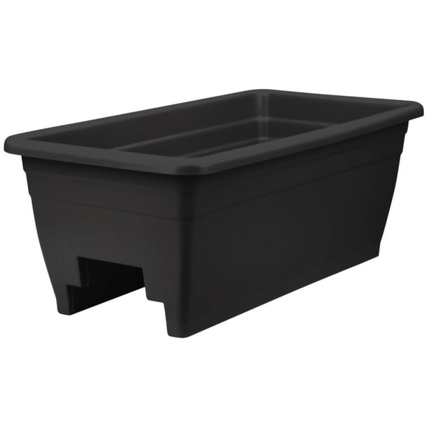 Akro Mils SPX24DB0G18 24" Black Deck Rail Planter