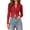 Red, variant on Lixiuxyad Women's Slim Fit Cardigan, V-Neck Long Sleeve Button-Up Cropped Knit Tops,Blue