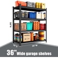 thumbnail image 2 of 36" W Heavy Duty Garage Shelving 2000 LBS 4 Tier Storage Shelves Adjustable Industrial Metal Wire Shelf Utility Rack for Garage,Basement,Pantry,Warehouse,Commercial,36" W X 16" D X 54" H, 2 of 8
