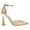 Gold, variant on FSJ Women Rhinestone Studded Mesh D'orsay Pumps Chunky High Heel Ankle Strap Sandals Elegant Prom Party Bridal Shoes Size 8 Gold