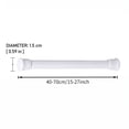 thumbnail image 4 of Adjustable Curtain Rod Tension Featuring Spring Loaded Design for Windows Up to 28 Inches, No Drill Installation Renter Friendly Solution for Bathrooms and Kitchens, Durable White, 4 of 8