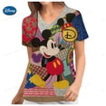 thumbnail image 3 of Bata de bolsillo de Mickey de Disney, uniforme de enfermera de atención médica navideña, camisa de trabajo de enfermera con estampado de Mickey Mouse de dibujos animados para mujer, 3 of 4