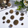 thumbnail image 6 of 50Pcs Metal Flat Button Alloy Round Shank Buttons for Blazer 10mm 15mm 17mm 20mm 25mm Clothing Jacket Buttons Vintage Flat Buttons for Uniform Sport Sewing DIY Crafts Antique Bronze, 6 of 9