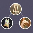 thumbnail image 4 of 27.5cm Mini Wood Display Easel Tabletop Easel Artist AFrame Easel Photo Painting Portable Tripod Holder Stand, 4 of 6