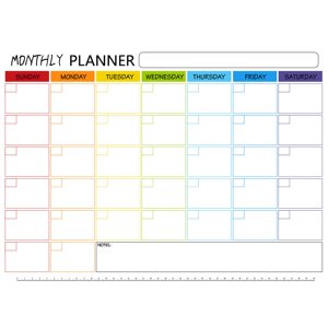 Magnetic Weekly Monthly Menu Planner Board Refrigerator Calendar Memo Notepad Kitchen Organization Meal Tracking Dry Erase Magnetic Whiteboard for Fridge