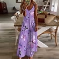 thumbnail image 4 of Purple Butterfly Dandelion Sleeveless Dress Dresses Women Summer Women's Summer Clothing, 4 of 9