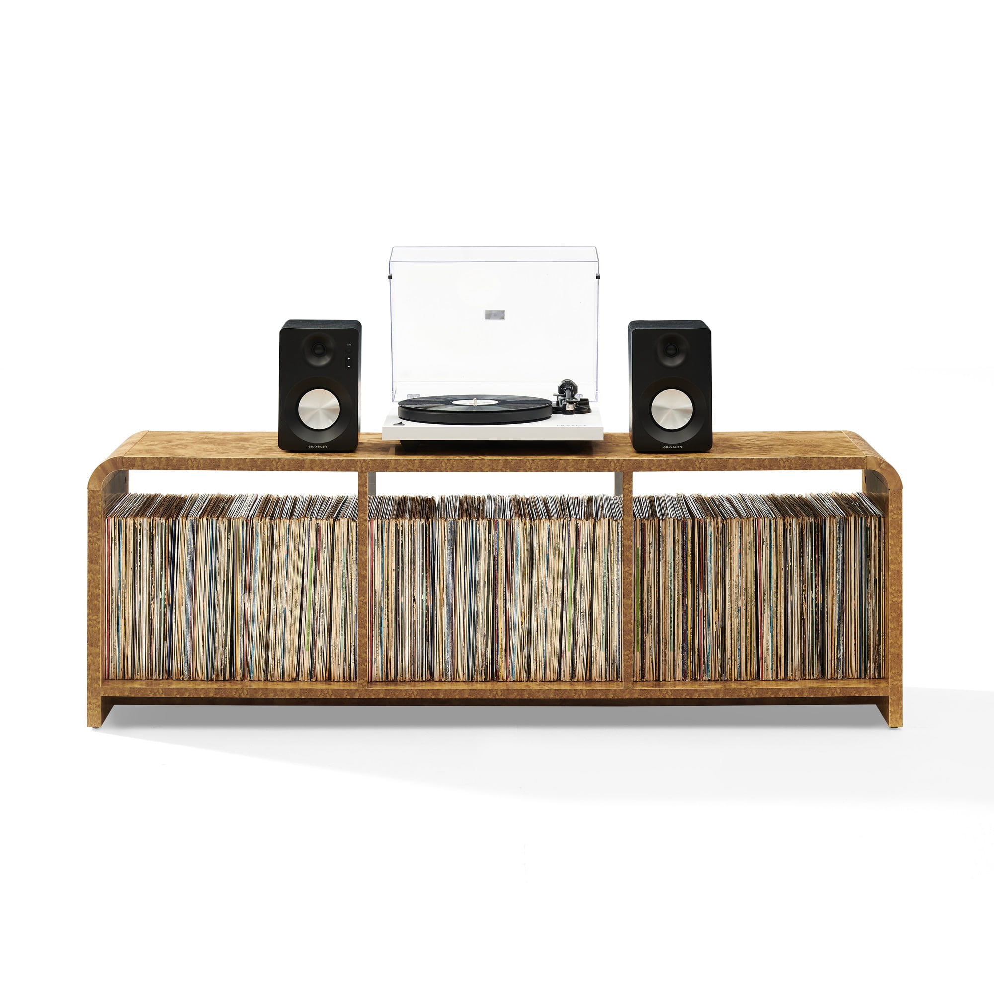 Crosley Furniture Enzo 6 Cube Record Storage Media Stand in Black