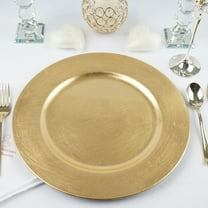 Efavormart 6 pcs 13" Gold Round Charger Plates for Tabletop Decor Holiday Wedding Catering Event Decoration