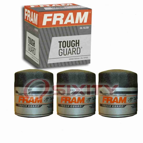 3 pc FRAM TG10060 Tough Guard Engine Oil Filters for 83163-A PF495 T40153 Oil Change Lubricant Filters