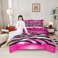 thumbnail image 4 of Castle Fairy Abstract Zebra Print Twin Comforter Sets,Animal Leopard Print Bedding Set, 4 of 8