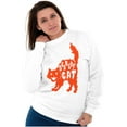 thumbnail image 4 of Vintage Halloween Scaredy Cat Cute Women Plus Size Crewneck Sweatshirt Brisco Brands 4X, 4 of 5
