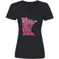thumbnail image 3 of Inktastic Minnesota Silhouette Mandala Women's V-Neck T-Shirt, 3 of 5