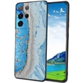 thumbnail image 1 of Compatible with Samsung Galaxy S23 Ultra Phone Case, Blue-Marble-48 Case Silicone Protective for Teen Girl Boy Case for Samsung Galaxy S23 Ultra, 1 of 1