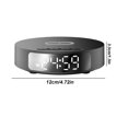 thumbnail image 3 of 15W Fast Wireless Charging Alarm Clock - Multi-Functional Charger Station with Magnetic Positioning, Large Display for iOS & Android, White ABS, 12x3.3cm, 3 of 8
