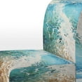 thumbnail image 4 of Designart "Beach Photo Oceanic flow XII" Teal Beach Upholstered Accent Chair - Nautical & Coastal Arm Chair For Living Room, 4 of 5