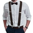 thumbnail image 7 of Buyless Fashion Heavy Duty Textured 2 Pack Suspenders for Men - 48" Adjustable Straps 1 1/2" - Y Shape - 5148-2-Brown, 7 of 7
