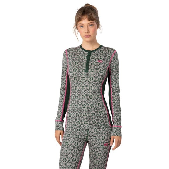 Kari Traa Rose Long Sleeve Women's Base Layer Top - 100% Merino Wool Fitted Knit Thermal Shirt, Black, X-Small