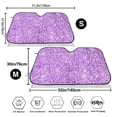 thumbnail image 3 of Picia Lilac Glittering Curved Windshield Sunshade Accordion Folding Style Auto Shade for Car Truck SUV Van Blocks UV Ray Sun Visor Protector -Medium, 3 of 7