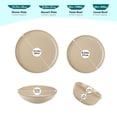 thumbnail image 3 of Malacasa 24 Pcs Dinnerware Sets, Stoneware Plates and Bowls Set, Tableware Dishwasher Microwave Safe, Serves For 6 people, Brown, 3 of 10