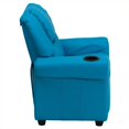 thumbnail image 3 of Bowery Hill Fauteuil Inclinable en Similicuir pour Enfants en Turquoise, 3 of 5
