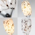 thumbnail image 2 of FSLiving Rechargeable Battery Operated Fireplace Lamps, Remote RV Hand-blown Art Brown Marble Glass Brushed Nickel Socket Adjustable Telescoping Rod Table Light Portable Hallway Bedside Light, 2 of 9