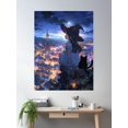 thumbnail image 2 of The Witch And Her Cute Cat Poster Wall Art, Modern Wall Decor For Living Room Bedroom, 8x12 UNFRAMED, 2 of 3