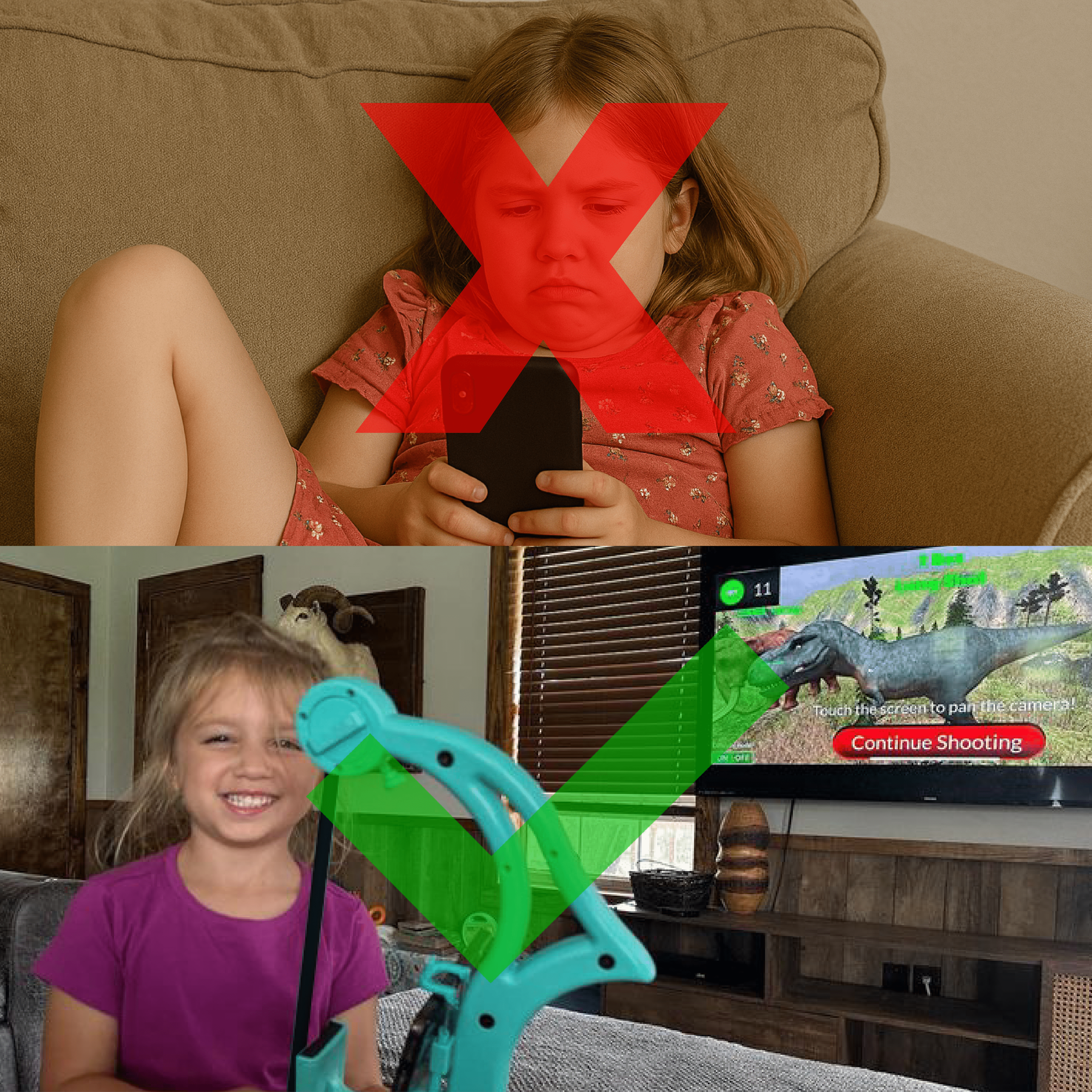 AccuBow Nano Aqua Youth Virtual Archery Gaming & Shooting - 5-40lbs Adjustable Resistance, Phone Mount Included, Compact & Lightweight, Ambidextrous
