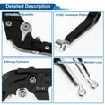 thumbnail image 4 of Unique Bargains Short Long Brake Clutch Levers for Suzuki GSXR150 2017-2020 Adjustable Motorcycle Handlebar Brake Lever Aluminum Alloy Black Handle Silver Tone End, 4 of 6