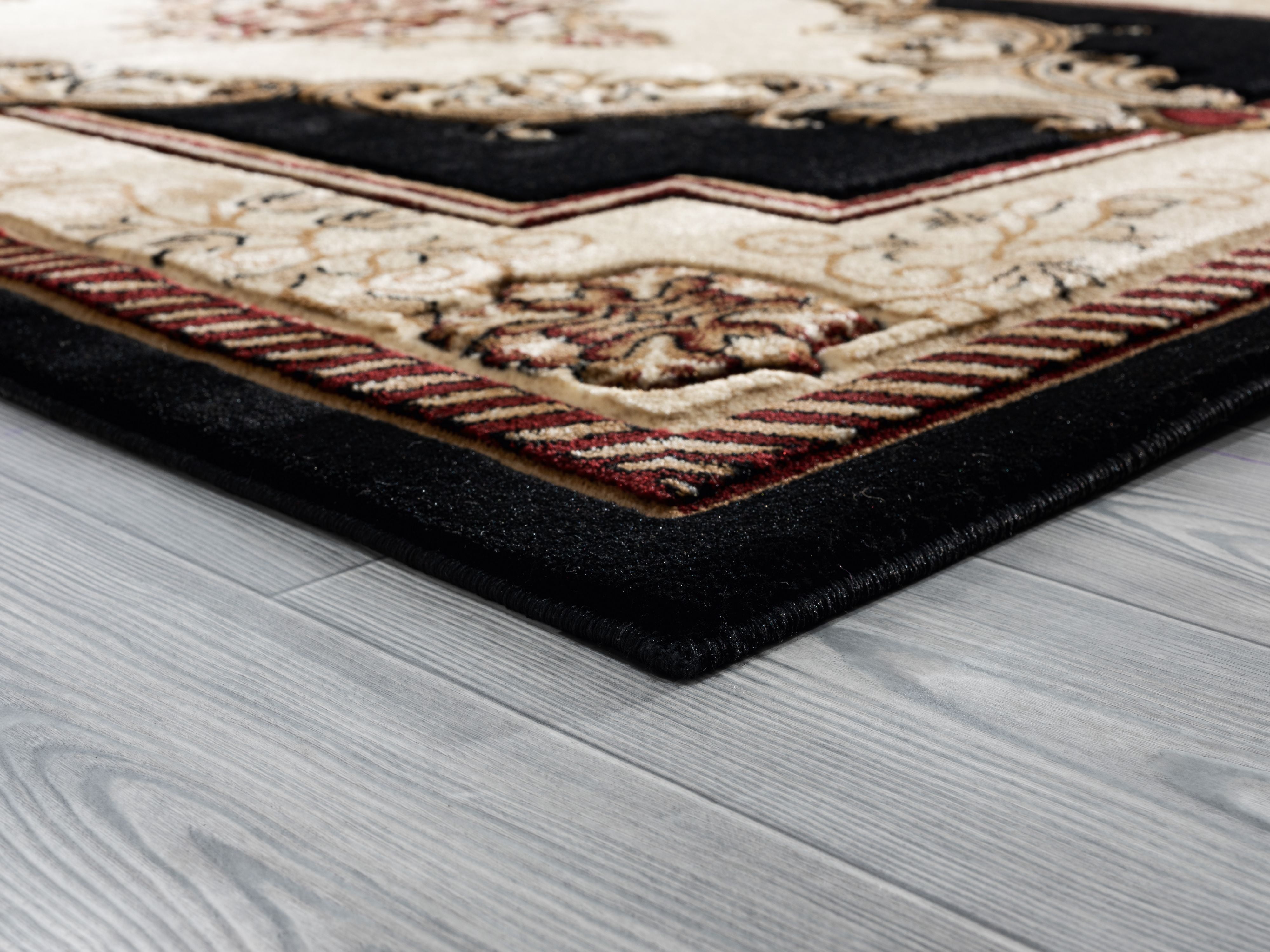 United Weavers Drachma Patras Traditional Medallion Area Rug, Black, 7'10" x 7'10"
