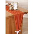 thumbnail image 5 of Qucyy 27 x 168 Inch Burnt Orange Wedding Chiffon Table Runner, Extra Long 14FT Soft Semi Sheer Tablecloth Table Overlay, Rustic Wedding Bridal Shower Baby Shower Party Table Decoration, 5 of 5