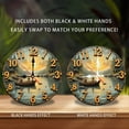 thumbnail image 2 of Sunset Fishing Lake Scene Wall Clock 10-Inch Silent Wooden Wall Clock, Battery Operated (AA Batteries Not Included), Artistic Home Decor, 2 of 7